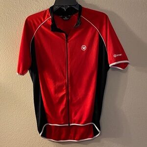 Size L Canari Red and Black Cycling Jersey